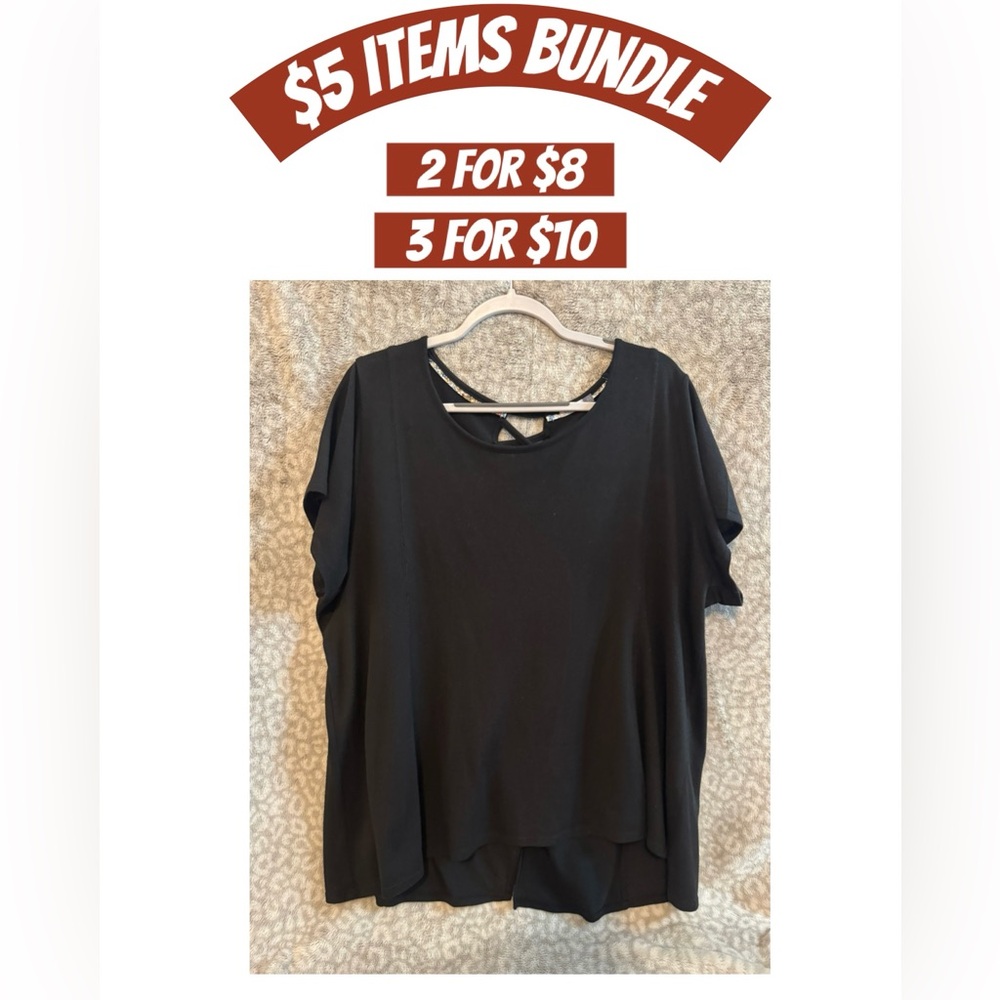 YARN & SEA Short Sleeve High Low Top 2X